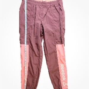 Y2K Reebok Pink and Purple Sweatpants with Sporty Contrast Panels